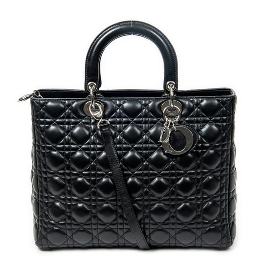 Dior Large Lady Dior Zip en Black Cuero de ternero - Image 1