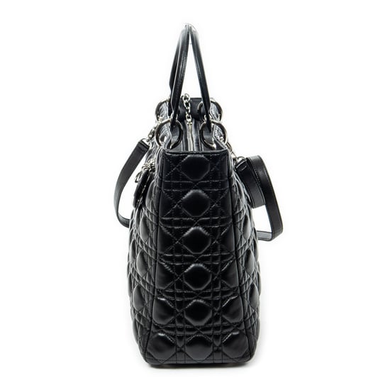 Dior Large Lady Dior Zip en Black Cuero de ternero - Image 3