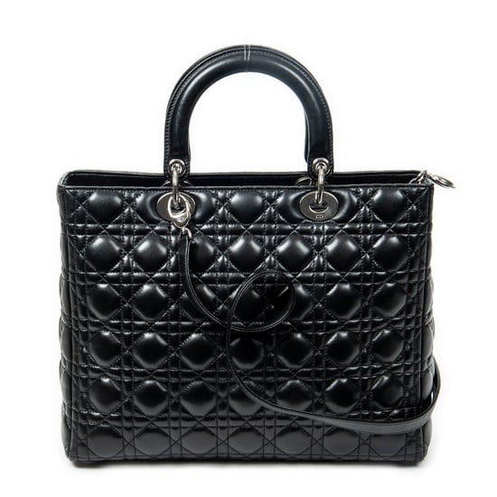Dior Large Lady Dior Zip en Black Cuero de ternero - Image 5
