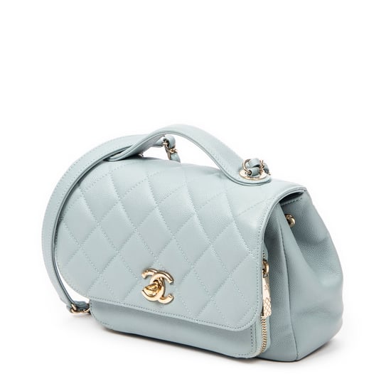 Chanel Small Business Affinity Flap en Azul claro Cuero de ternero - Image 2