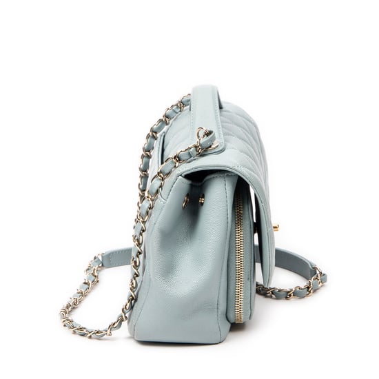 Chanel Small Business Affinity Flap en Azul claro Cuero de ternero - Image 4