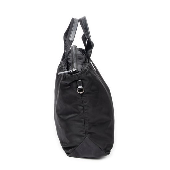 Prada Medium Square 2-Way Tote en Black Lienzo - Image 4