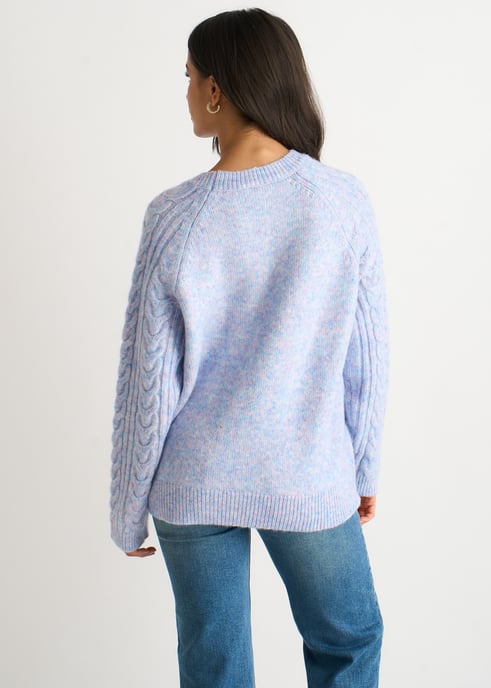 Jersey de manga larga con cable azul flexible - Image 4