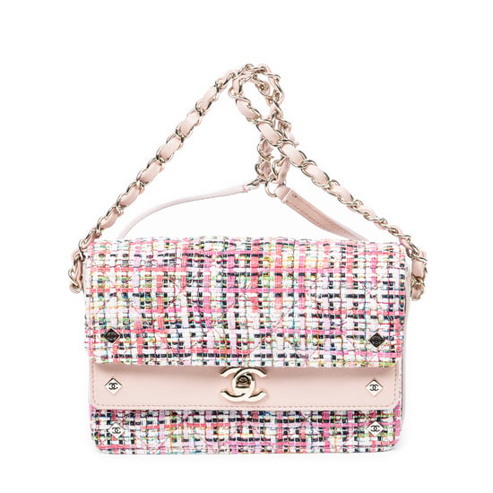 Chanel Classic Double Flap en Rosa/Melocotón Lienzo - Image 1