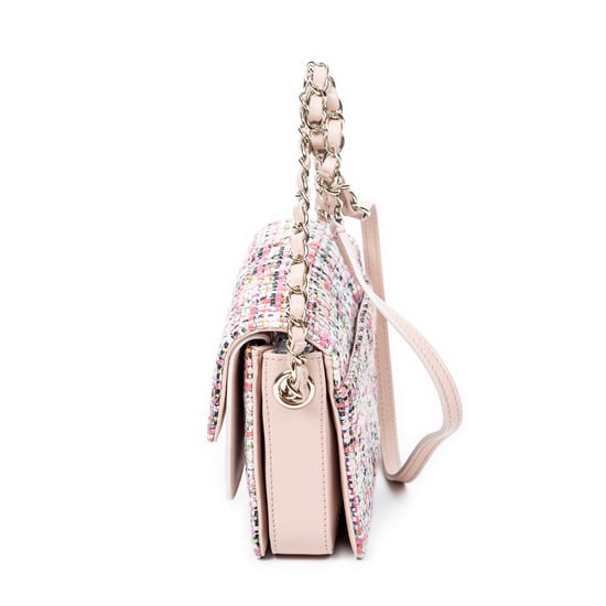 Chanel Classic Double Flap en Rosa/Melocotón Lienzo - Image 3