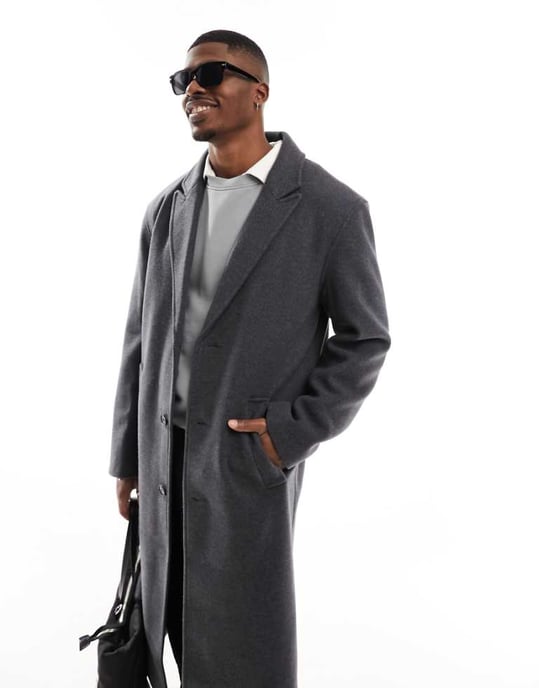 ASOS DESIGN ulllook kappor i mörkgrå - Image 1