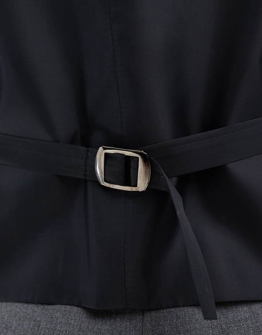 ASOS DESIGN skinny fit kostymväst i ull i kolgrå - Image 4