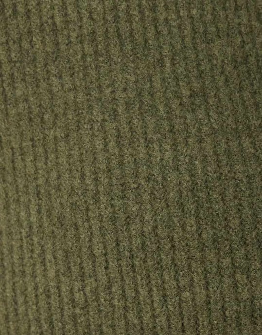 Vila Curve stickad midi kjolset i khaki - Image 3