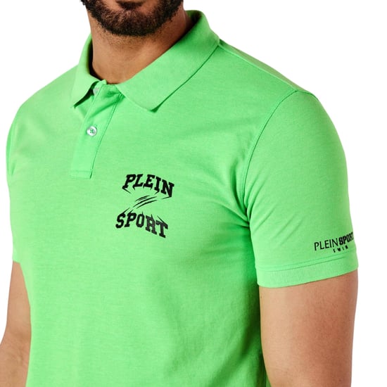 Polo Verde Con Logotipo Scratch De Plein Sport - Image 4