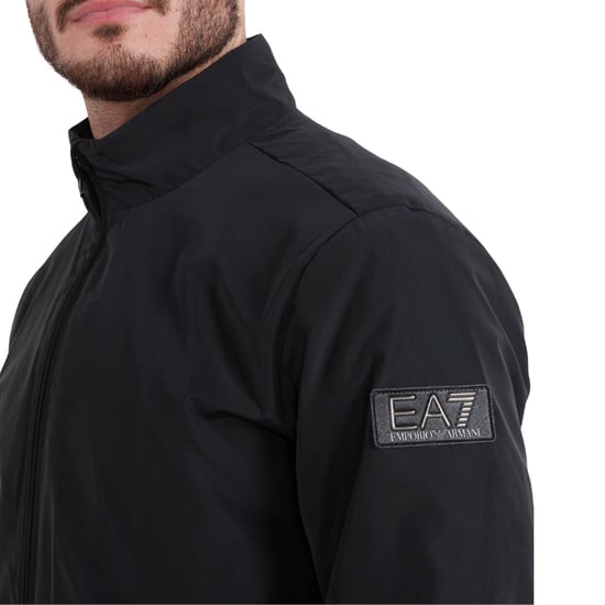 Chaqueta Negra Con El Logotipo Del Parche De Ea7 - Image 4