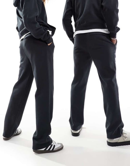 Guess Originals unisex koord vågiga joggers i tvättad svart - Image 2
