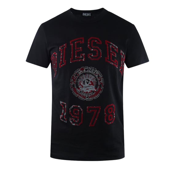 Camiseta Negra De Diseño Grande De Diesel - Image 1