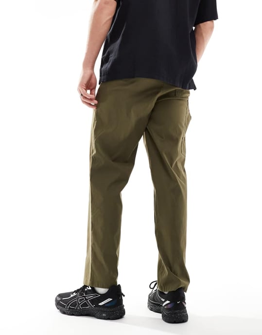 ONLY & SONS arbetsbyxa i khaki med rak passform - Image 3