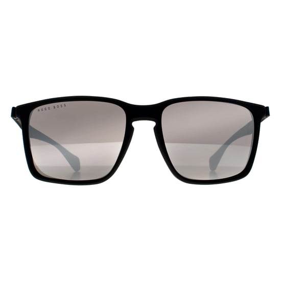 Hugo Boss Rectángulo Hombre Negro Gris Espejo BOSS 1114/S - Image 1