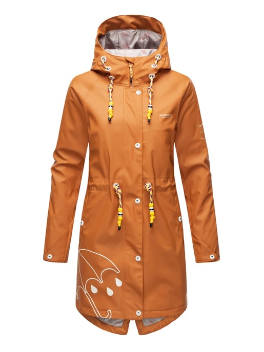 Marikoo chaqueta impermeable mujer – Dancing Umbrella con capucha - Image 1
