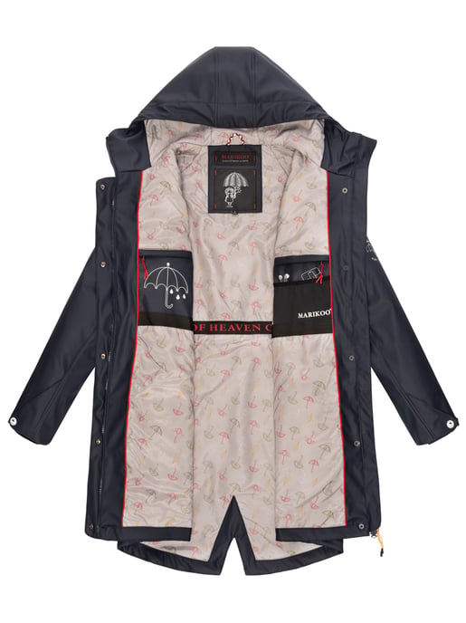 Marikoo chaqueta impermeable mujer – Dancing Umbrella con capucha - Image 6