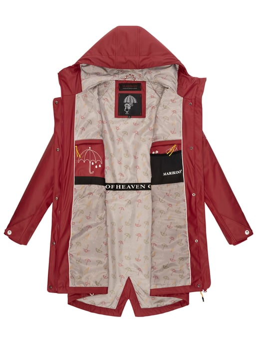 Marikoo chaqueta impermeable mujer – Dancing Umbrella con capucha - Image 6