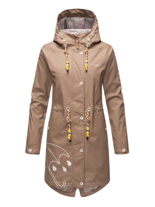 Marikoo chaqueta impermeable mujer – Dancing Umbrella con capucha - Image 1