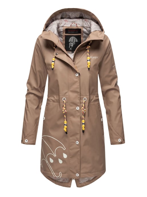 Marikoo chaqueta impermeable mujer – Dancing Umbrella con capucha - Image 2