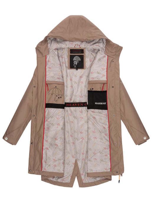 Marikoo chaqueta impermeable mujer – Dancing Umbrella con capucha - Image 6