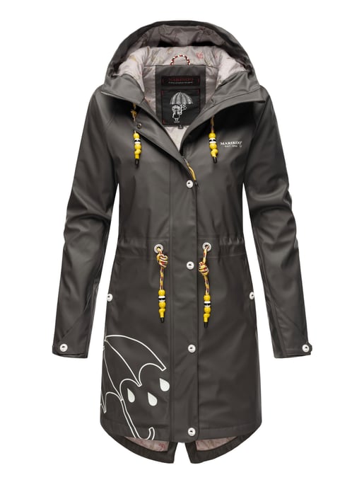 Marikoo chaqueta impermeable mujer – Dancing Umbrella con capucha - Image 2