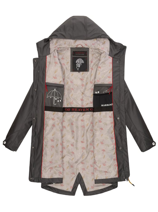 Marikoo chaqueta impermeable mujer – Dancing Umbrella con capucha - Image 6