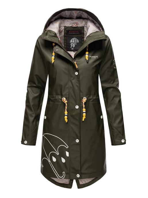 Marikoo chaqueta impermeable mujer – Dancing Umbrella con capucha - Image 2