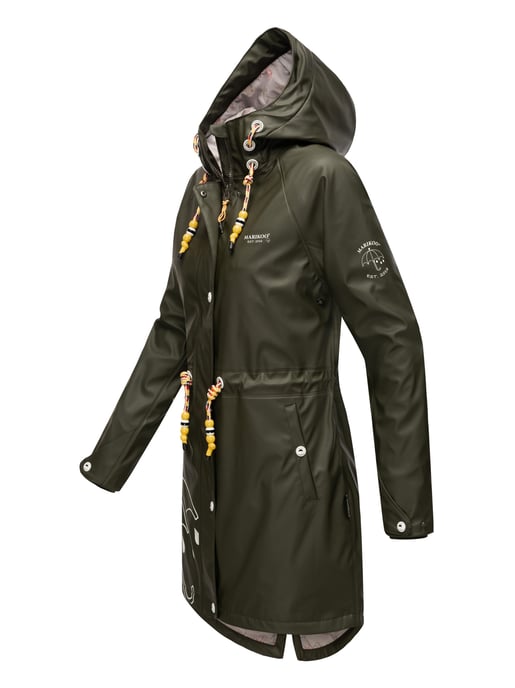 Marikoo chaqueta impermeable mujer – Dancing Umbrella con capucha - Image 3