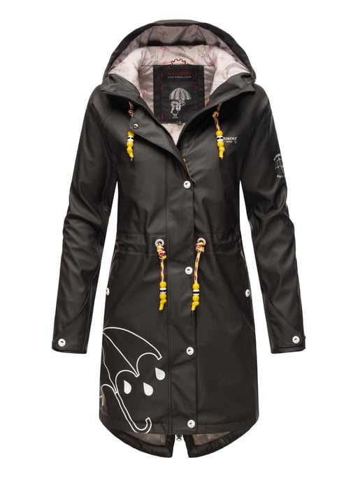 Marikoo chaqueta impermeable mujer – Dancing Umbrella con capucha - Image 2