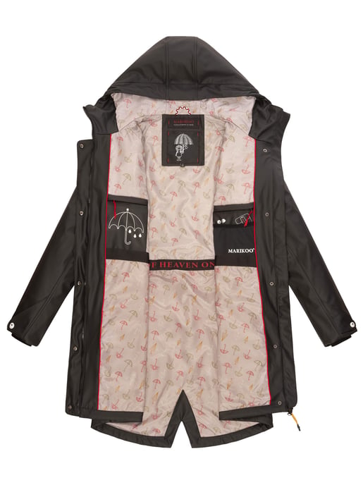 Marikoo chaqueta impermeable mujer – Dancing Umbrella con capucha - Image 6