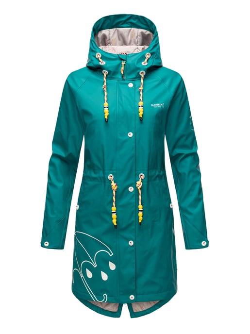 Marikoo chaqueta impermeable mujer – Dancing Umbrella con capucha - Image 1