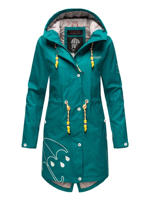 Marikoo chaqueta impermeable mujer – Dancing Umbrella con capucha - Image 2