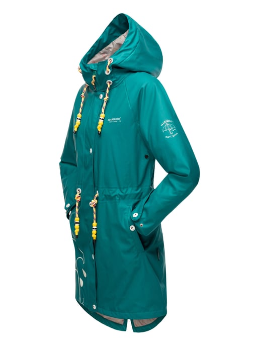 Marikoo chaqueta impermeable mujer – Dancing Umbrella con capucha - Image 4