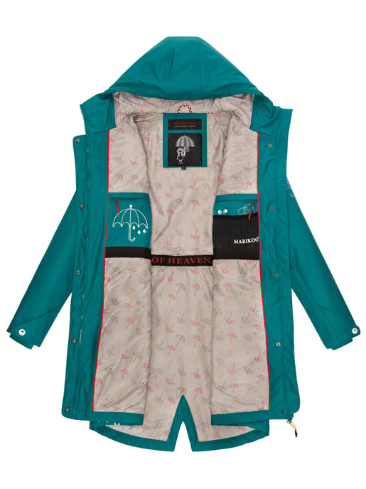 Marikoo chaqueta impermeable mujer – Dancing Umbrella con capucha - Image 6