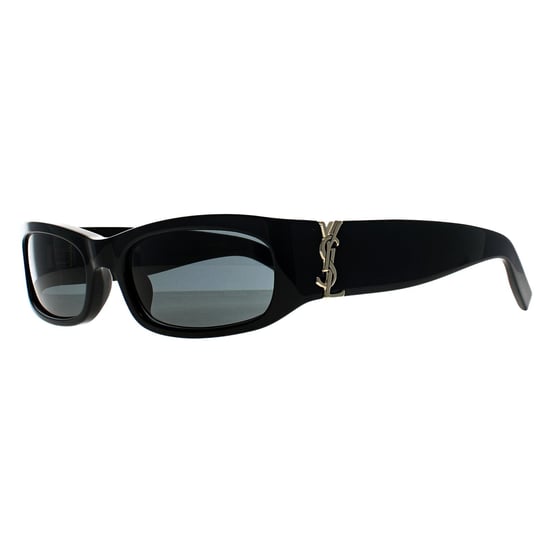 Saint Laurent Rectángulo Mujer Negro Brillante Gris SL M152 - Image 2