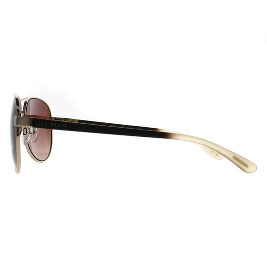 Ted Baker Aviator Unisex Negro Marrón Gradiente TB1271 Oliver - Image 3