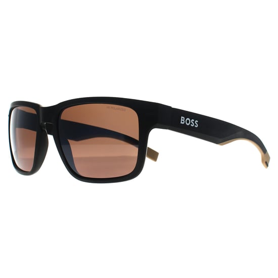 Hugo Boss Cuadrado Hombre Negro Mate Marrón Polarizado BOSS 1497/S - Image 2