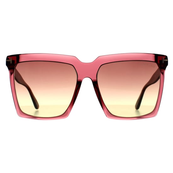 Tom Ford Cuadrado Mujer Burdeos Brillante Burdeos Gradiente Sabrina FT0764 - Image 1