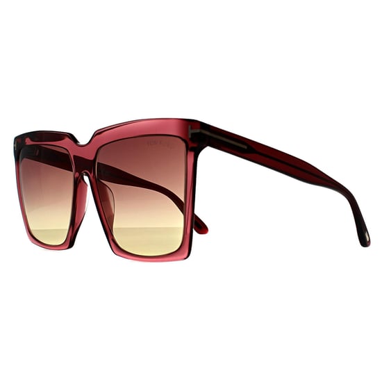 Tom Ford Cuadrado Mujer Burdeos Brillante Burdeos Gradiente Sabrina FT0764 - Image 2