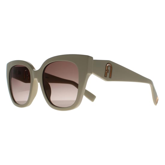 Furla Cuadrado Mujer Beige Brillante Crema Marrón Oscuro Gradiente SFU812 - Image 2
