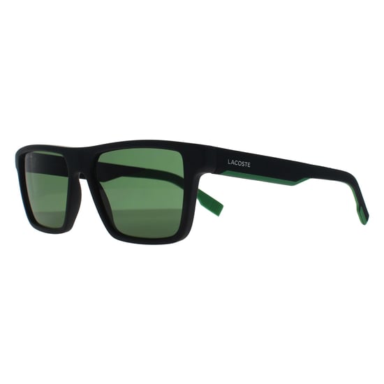 Lacoste Rectángulo Hombre Negro Mate Verde L998S - Image 2