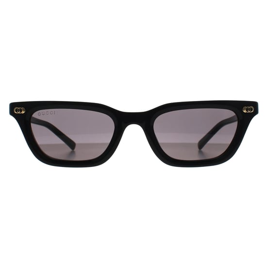 Gucci Cat Eye Mujer Gris Negro Brillante con Espejo Claro GG1944S - Image 1