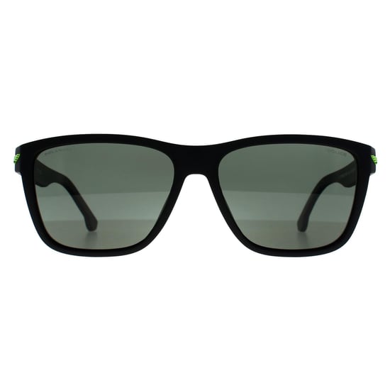 Police Rectangle Hombre Negro Mate Gris Verde Polarizado SPLB38E Tailwind 3 - Image 1