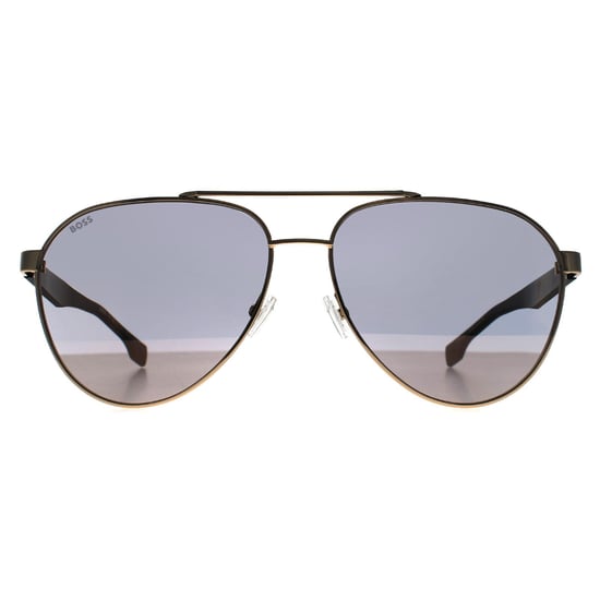 Hugo Boss Aviator Hombre Oro Negro Oro Espejo BOSS 1485/S - Image 1