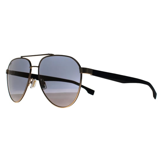 Hugo Boss Aviator Hombre Oro Negro Oro Espejo BOSS 1485/S - Image 2