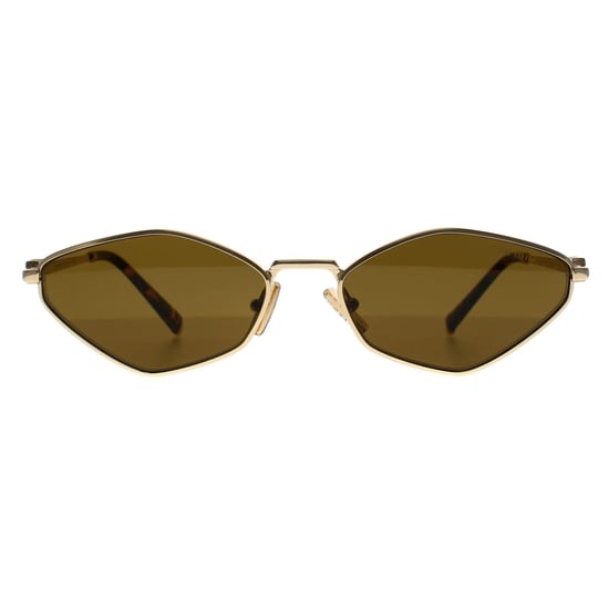 Miu Miu Oval Womens Oro Marrón Oscuro MU 56ZS - Image 1