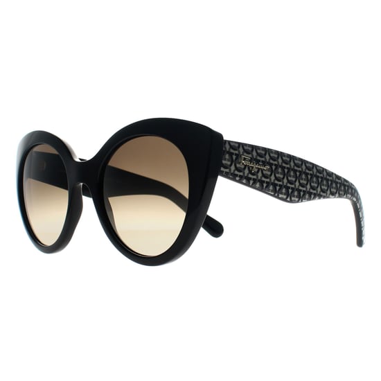 Salvatore Ferragamo Cat Eye Mujer Negro Gancini Gris SF964S - Image 2
