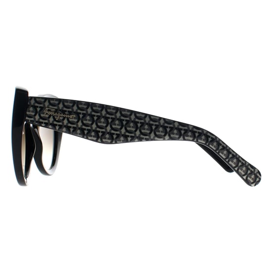 Salvatore Ferragamo Cat Eye Mujer Negro Gancini Gris SF964S - Image 3