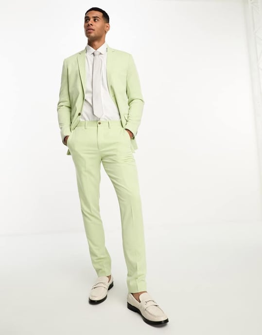 Jack & Jones Premium slim fit kostymjacka i mintgrön - Image 4