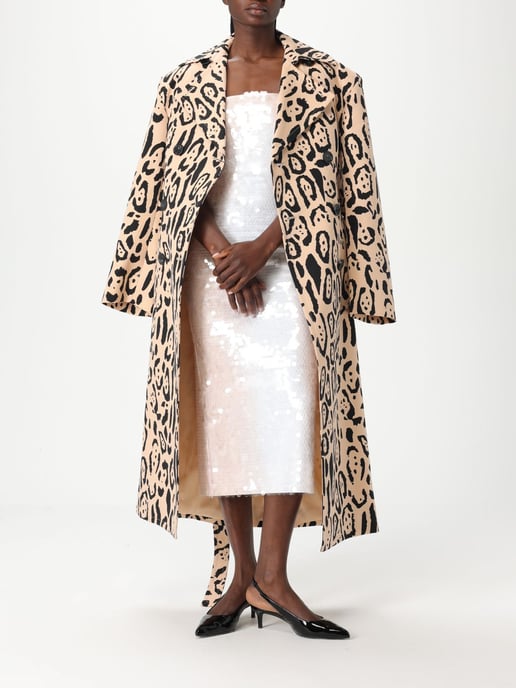 Abrigo Trench de Lentejuelas de Leopardo - Image 2